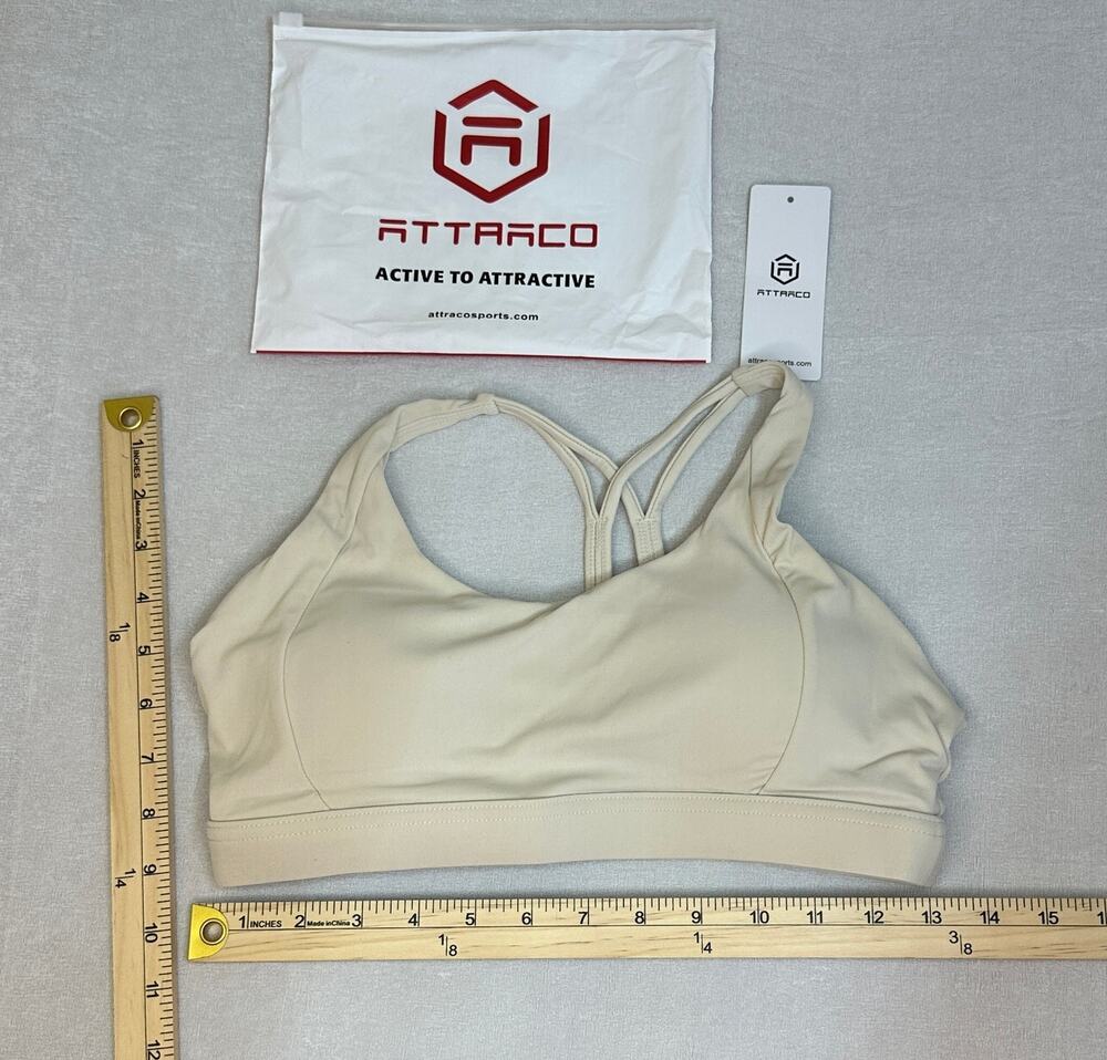 ATTRACO Women Back Sports Bra Removable Pads SMALL